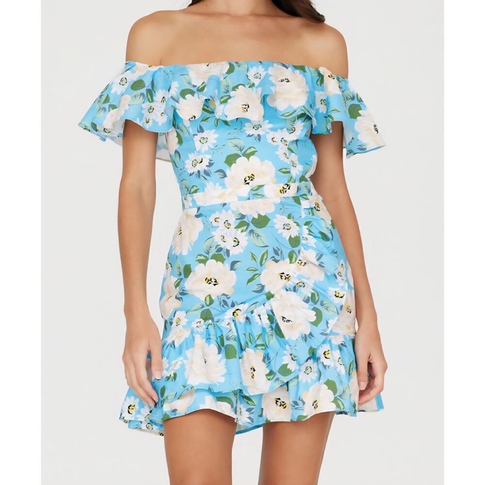 Yumi Kim Santa Fe Wonder Garden Floral ruffle boho mini dress Small.